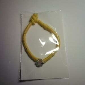 Lorena Espinoza Design Sunny Yellow Bracelet with Silver Floral Accent